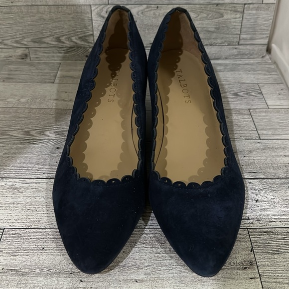 Talbots blue suede heel shoes size 8 - Picture 2 of 8